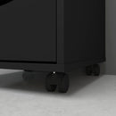 Gaveteiro 03 Gavetas com Rodízios Preto Face