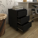 Gaveteiro 03 Gavetas com Rodinhas Preto